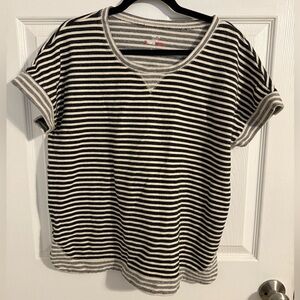 Style & Co. Sport Essential Striped Sweatshirt